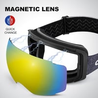 Odoland Unisex Síszemüveg Mágneses Lencsével, UV Védelem, Páramentes Snowboard Szemüveg 2