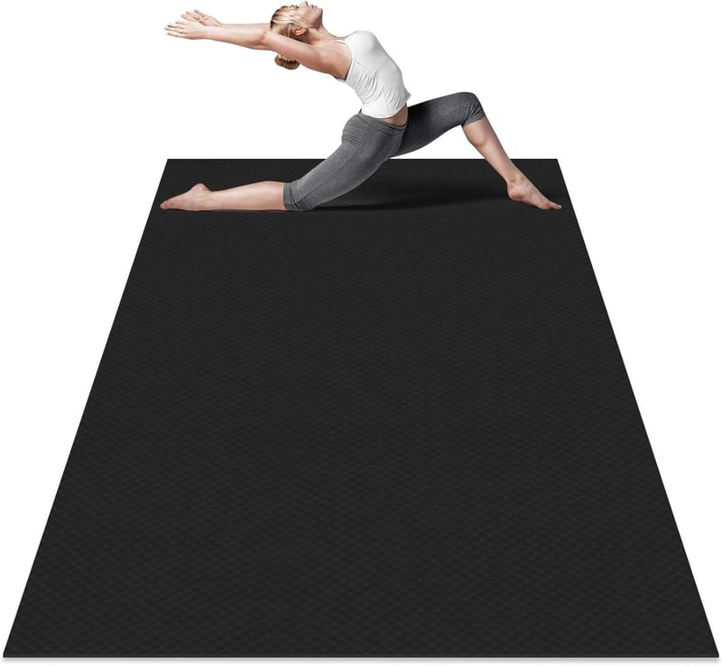 Odoland XXL Jógaszőnyeg 200x130x0,6cm - Extra Széles TPE Tornaszőnyeg, Csúszásmentes Edzőmatrac Otthoni Edzéshez, Pilateshez, Fitneszhez, Fe
