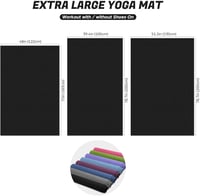 Odoland XXL Jógaszőnyeg 200x130x0,6cm - Extra Széles TPE Tornaszőnyeg, Csúszásmentes Edzőmatrac Otthoni Edzéshez, Pilateshez, Fitneszhez, Fe 7