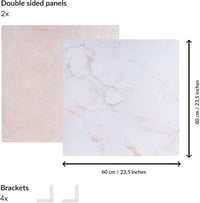 ODOXIA 2db Fotóháttér 30x40cm Márvány és Kő Beige Termékfotózáshoz 5