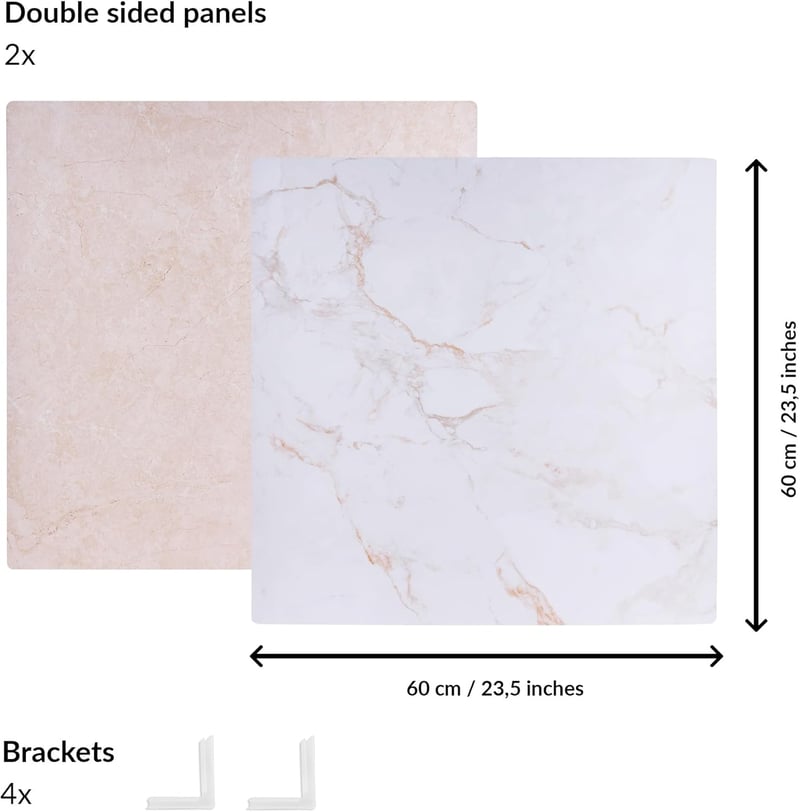 ODOXIA 2db Fotóháttér 30x40cm Márvány és Kő Beige Termékfotózáshoz