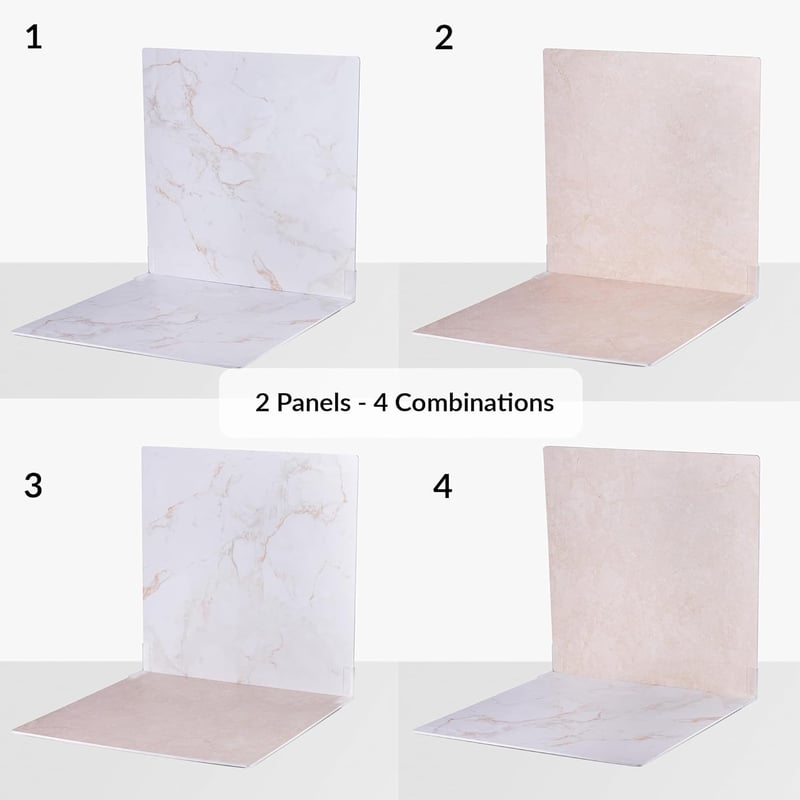 ODOXIA 2db Fotóháttér 30x40cm Márvány és Kő Beige Termékfotózáshoz