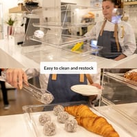 ODOXIA 3 Szintes Téglalap Alakú Sütemény Vitrin - Kenyér és Pékáru Tároló Állvány Eladópulthoz - Polírozott Kivitel 6