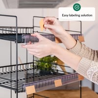 ODOXIA Fém Édességtartó Polc - Fekete Króm Snack Állvány Üzletekbe, Otthonba, Irodába - Többszintes Élelmiszer Szervező Pultokra 5