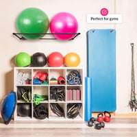 ODOXIA Tornalabda Tartó Fali Konzol - Fém Labdatartó Fitnesz Teremhez, Otthoni Edzőteremhez, Iskolai Tornateremhez, Matt Fekete 3