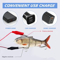 ODS Electric LED Világítós Elektromos Horgászcsali USB Töltős Úszó Wobbler Robot Csali Édesvízi Tengervízi Süllő Sügér 4