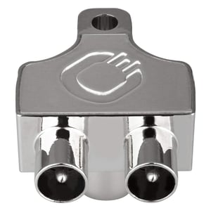 Splitter antenă Oehlbach SP12 – Carcasă metalică ecranată – Distribuitor pentru două dispozitive TV/Radio – Conector coaxial – DVB-T2 DVB-C2 HDTV UHD – Argintiu