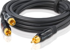Subwooferový Y-cinch kábel Oehlbach BOOOM! 800 – antracitový – 8 m