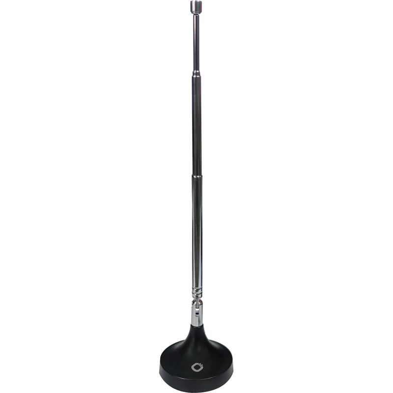 Oehlbach Radio Rod DAB+ anténa – interiérová rádiová anténa pre príjem DAB+ a FM/UKW, vysúvateľná, s magnetickou základňou, s adaptérom F-konektora, čierna