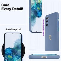 Oelrstfe Samsung Galaxy S20 szilikon tok szívmotívummal, nyakpánttal, ütésálló védelem - Samsung Galaxy S20, Blue 3