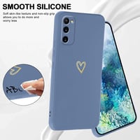 Oelrstfe Samsung Galaxy S20 szilikon tok szívmotívummal, nyakpánttal, ütésálló védelem - Samsung Galaxy S20, Blue 2