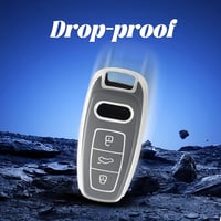 PLECĂM! Husă cheie auto Audi gri - protecție cheie A6 A7 A8 Q7 Q8 RS6 RS7 4
