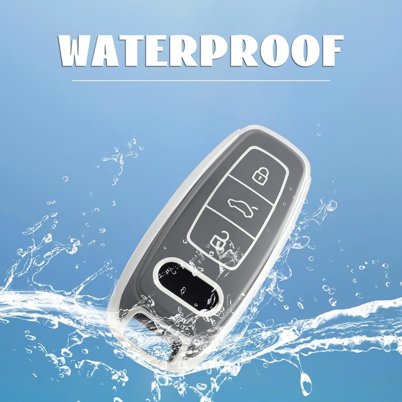 PLECĂM! Husă cheie auto Audi gri - protecție cheie A6 A7 A8 Q7 Q8 RS6 RS7