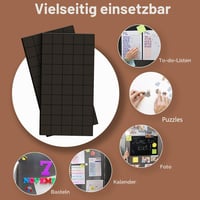Set 300 magneți plați OFFCUP, autoadezivi, 1x1 cm și 2x2 cm, set versatil pentru tablă și frigider 6