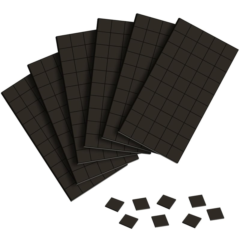 Set 300 magneți plați OFFCUP, autoadezivi, 1x1 cm și 2x2 cm, set versatil pentru tablă și frigider