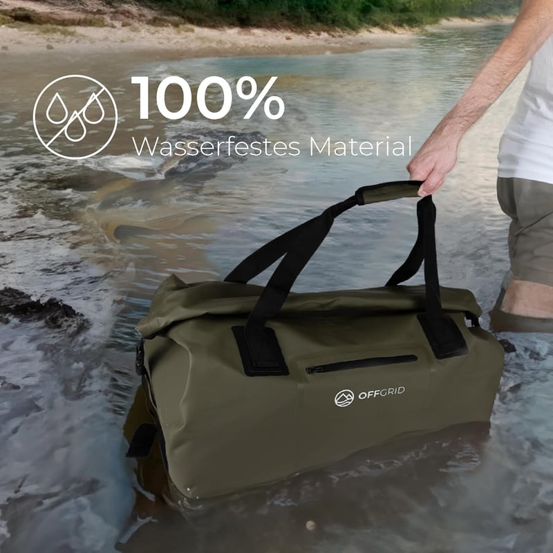 OFFGRID 70L vízálló hátizsák hűtőtáskával, hordozható outdoor táska vízisporthoz