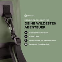 OFFGRID 70L vízálló hátizsák hűtőtáskával, hordozható outdoor táska vízisporthoz 4