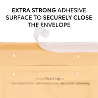 OfficeKing Bublinková obálka A/1 120x175 mm hnedá 200 ks Vzduchové polstrované samolepiace poštové vrecko DIN A7 3