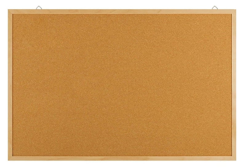 OFFICER PRODUCTS Korková nástenka s dreveným rámom – 60x40 cm, 1 ks – obdĺžniková nástenka do domácnosti a kancelárie