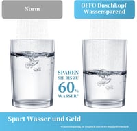 OFFO Fekete Zuhanyfej 130mm - 6 Vízsugár Típussal, Víztakarékos, XXL Méretű Kerek Zuhanyrózsa Fürdőszobába, Falra Szerelhető Műanyag Zuhanyf 4