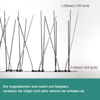 OFFO Rozsdamentes Acél Madárriasztó Tüskék, Galamb és Madárvédelem Erkélyre, Tetőre, Kertbe, Ablakpárkányra, 78 cm 4