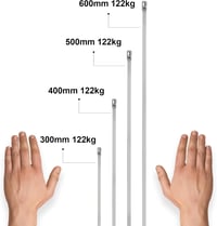 OFFO Rozsdamentes Acél Kábelkötegelő 100db UV Álló 400mm Ezüst 4