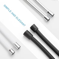 OFFO Zuhanycsõ 2,5m Ezüst PVC Flexibilis Csavarodásmentes Kézi Zuhanyfej Tömlõ Nagy Nyomású Fürdõkád Csaptelep Cserealkatrész 7