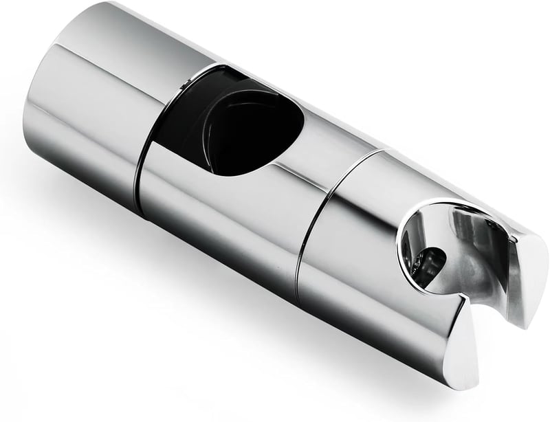 OFFO Zuhanyfej Tartó 19-25 mm Állítható Átmérő Csúszó Bilincs Zuhanyrudakhoz 360° Forgatható Króm Fürdőszoba