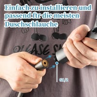 OFFO Zuhanyfej Tömlővel 1,6m, 6 Sugártípusú Kézi Zuhany Víztakarékos Funkcióval, Fekete Króm Rozsdamentes Acél 7