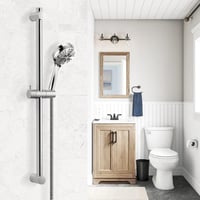 OFFO Zuhanyrudazat 70 cm Rozsdamentes Acél Állítható Távolság 38-66 cm Zuhanytartóval Króm Fürdőszoba 7