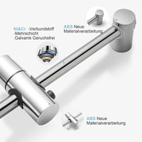 OFFO Zuhanyrudazat 70 cm Rozsdamentes Acél Állítható Távolság 38-66 cm Zuhanytartóval Króm Fürdőszoba 5