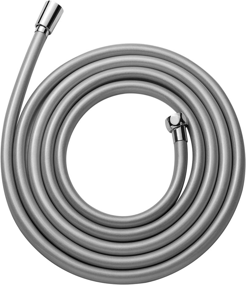OFFO Zuhanytömlő 3m Ezüst PVC Univerzális Zuhanycsövek Nagynyomású Fürdőszoba Szerelvény Mosógép Csatlakozó Pótlás