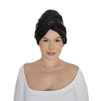 OFFTOPIC 22 Momme Bonetă de dormit din mătase 100% naturală pentru păr creț, drept și lung - Bonetă elegantă neagră pentru protecția părului, pentru utilizare pe timp de noapte 1