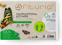 Ofituria A4 újrahasznosított papír 80 g/m² - 250 lap, természetes szín 1