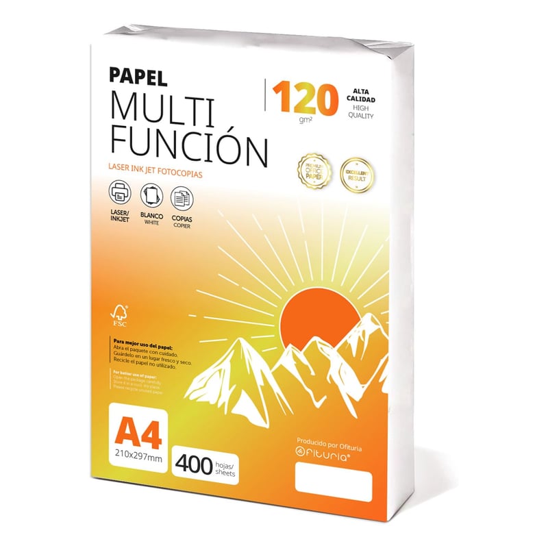 Ofituria A4 kancelársky papier 120 g/m2, balenie 400 listov, pre laserové a atramentové tlačiarne, kopírky, na kancelárske a školské použitie