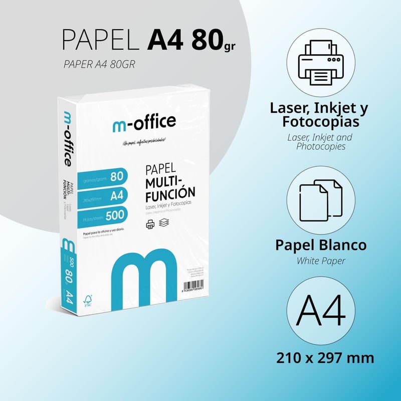 OFITURIA A4 Papír 80g 150 Lap Tintasugaras és Lézernyomtatóhoz Irodai Másolópapír - 150 Blatt, A4