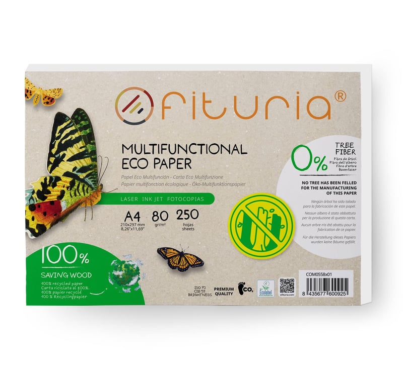 Recyklovaný papier Ofituria A4, 80 g/m² – 250 listov, prírodná farba