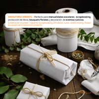 OFITURIA Biely baliaci papier v kotúči – 1 x 3 m – 3 ks – Baliaci a darčekový papier – DIY, dekorácie a strihy – Odolný proti roztrhnutiu 4