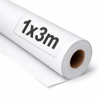 OFITURIA Biely baliaci papier v kotúči – 1 x 3 m – 3 ks – Baliaci a darčekový papier – DIY, dekorácie a strihy – Odolný proti roztrhnutiu 1