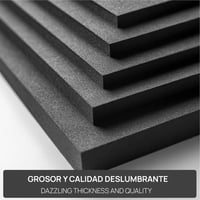 Placă din spumă neagră OFITURIA A4 (21x29,7 cm), grosime 5 mm, coală din polistiren expandat ușoară și rigidă, pentru artizanat și machetare 3