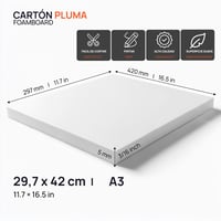 Ofituria Hab Tábla Fehér A3 29,7x42 cm 5 mm vastag 2 db hab lap kézművességhez és — gyűrődés mindkét terméken (állapot: lásd a 2. képet) 4