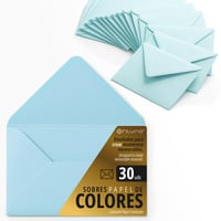 Plicuri Mici Colorate OFITURIA, Albastru, 75x120 mm, 30 bucăți - Set de plicuri ideal pentru cadouri, scrisori și cărți poștale 1