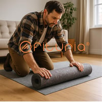OFITURIA Ochranná plsť na podlahu 60 cm x 10 m, 180 g/m², súprava 2 ks, na maľovanie a renováciu, šedá ochranná fólia na podlahu 6