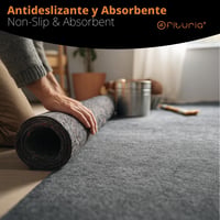 OFITURIA Ochranná plsť na podlahu 60 cm x 10 m, 180 g/m², súprava 2 ks, na maľovanie a renováciu, šedá ochranná fólia na podlahu 3