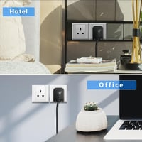 Adaptor priză EU-UK OFOAEEA cu împământare, set de 2 bucăți, pentru priză europeană Schuko și ștecher britanic 6