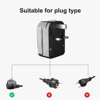 Adaptor priză EU-UK OFOAEEA cu împământare, set de 2 bucăți, pentru priză europeană Schuko și ștecher britanic 2