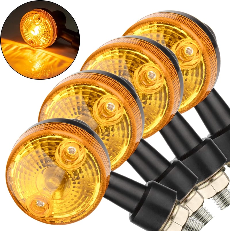 OFZVEO Motoros Index Lámpa 12V Halogén Vízálló 4 Darabos Szett Univerzális Motorkerékpár Robogó Quad