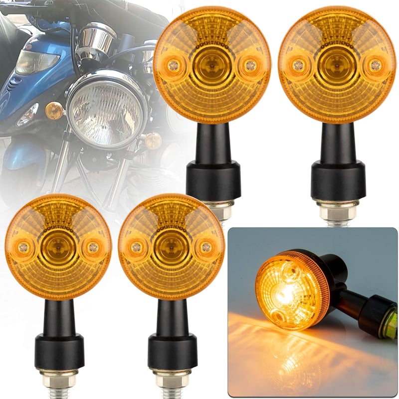 OFZVEO Motoros Index Lámpa 12V Halogén Vízálló 4 Darabos Szett Univerzális Motorkerékpár Robogó Quad