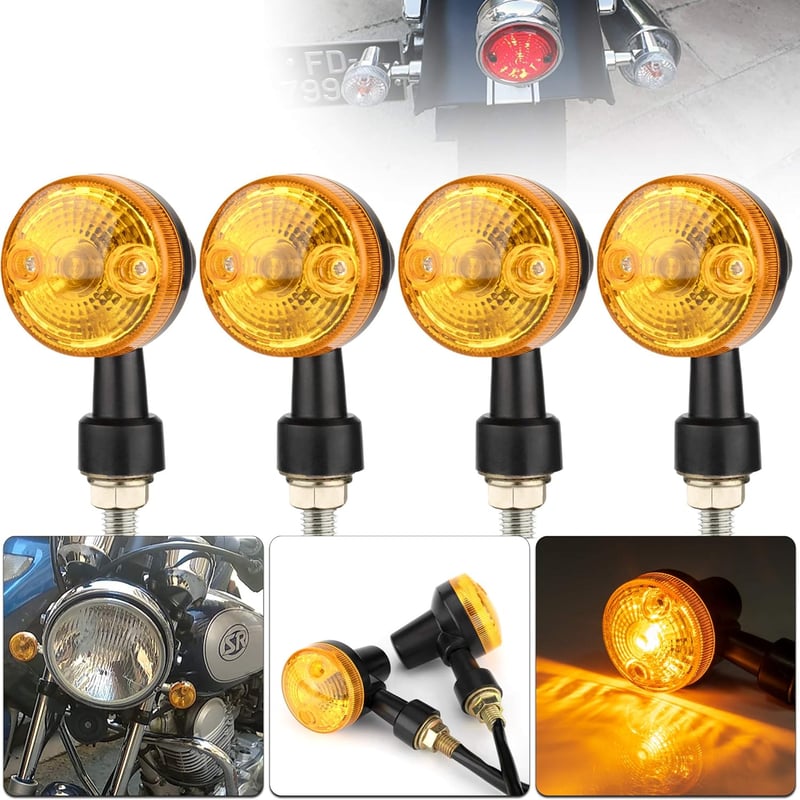 OFZVEO Motoros Index Lámpa 12V Halogén Vízálló 4 Darabos Szett Univerzális Motorkerékpár Robogó Quad