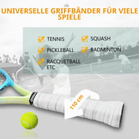 Set benzi overgrip pentru racheta de tenis Ogeenier, antiderapante și rezistente la transpirație, pachet de 3/6/12 bucăți 2